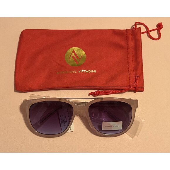 Adrienne Vittadini AV059 Milky White Women’s SPORT Designer Aviator Sunglasses main image 5